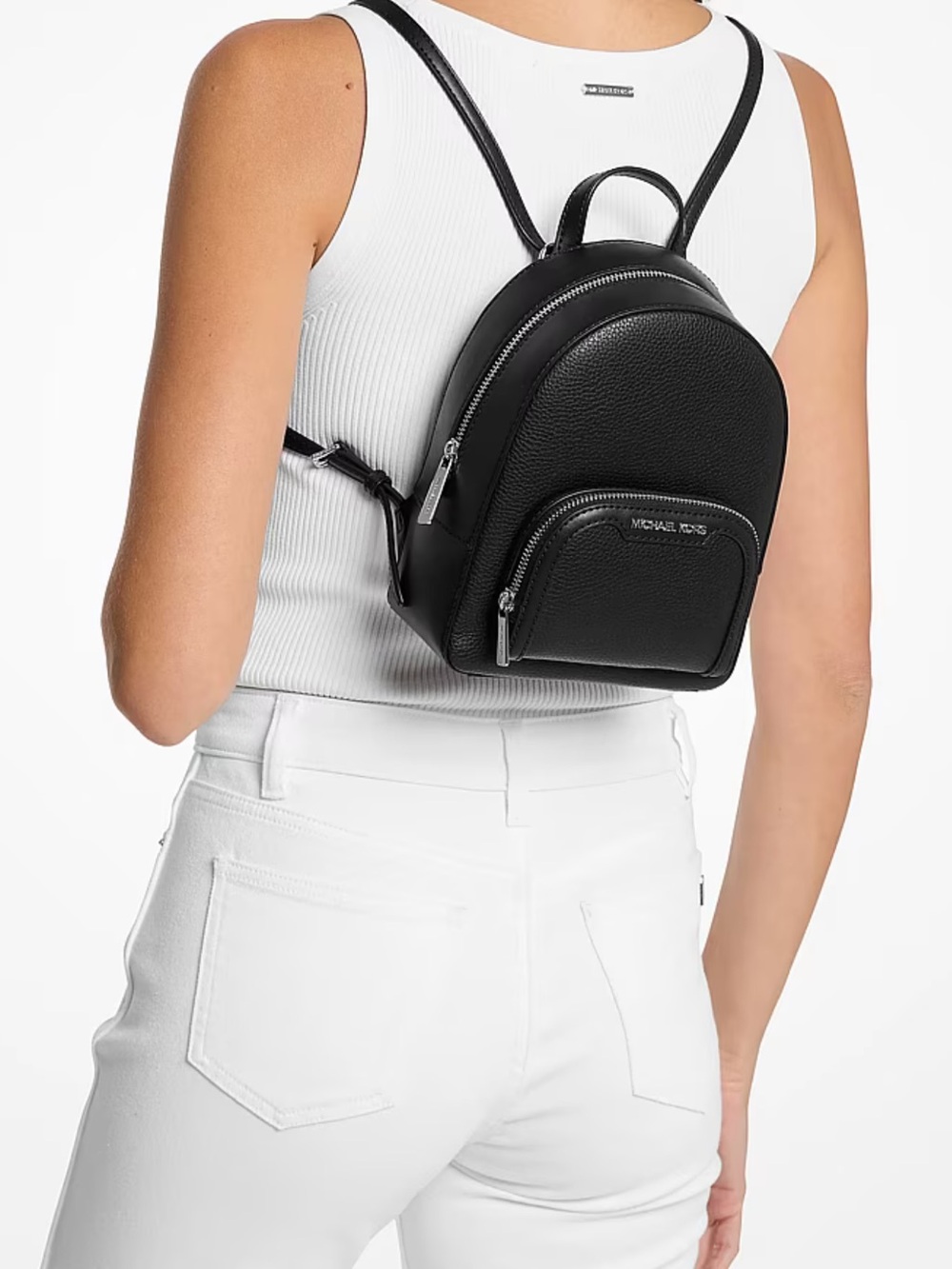 NWT $398 Michael Kors extra small CONVERTIBLE backpack, black - Picture 2 of 16